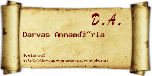 Darvas Annamária névjegykártya