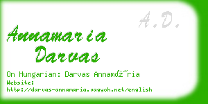 annamaria darvas business card